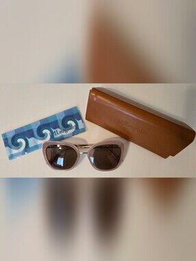 J. McLaughlin Cafe Light Pink Frame Sunglasses with Brown Lenses